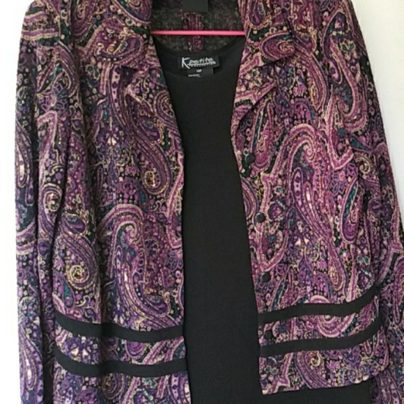 2pc Black Dress & Paisley Jacket NWOT - Picture 1 of 6